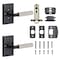 Sure-Loc Hardware Sure-Loc Hardware Levanto Privacy Rosette, Flat Black, Smooth Grip in Nickel LV102 FBL GRIP-SM NI - alternate 2